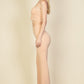 Bustier Crop Top & Front Slit Wide Leg Pants