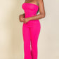 Strapless Corset Top & Flare Pants Set