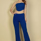 Strapless Corset Top & Flare Pants Set