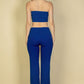 Strapless Corset Top & Flare Pants Set