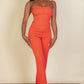 Strapless Corset Top & Flare Pants Set