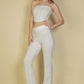 Strapless Corset Top & Flare Pants Set