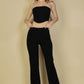 Strapless Corset Top & Flare Pants Set