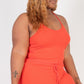 Plus Size Ribbed Crop Cami Top & Shorts Set
