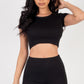 Short Sleeve Crop Top & Shorts Set