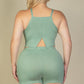 Plus Size Split Back Cami Top & Shorts Set