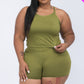 Plus Size Split Back Cami Top & Shorts Set