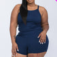 Plus Size Split Back Cami Top & Shorts Set