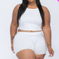 Plus Size Split Back Cami Top & Shorts Set