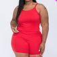 Plus Size Split Back Cami Top & Shorts Set
