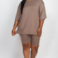 Plus Size Loose Fit Top & Biker Shorts Set