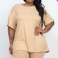Plus Size Loose Fit Top & Biker Shorts Set