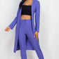 Ribbed Long Cardigan & Leggings Set