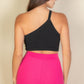 One Shoulder Ribbed Cropped Top