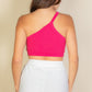 One Shoulder Ribbed Cropped Top
