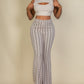 Ribbed Cut Out Front Crop Top