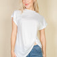 Batwing Sleeve Twist Front Tee