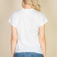 Batwing Sleeve Twist Front Tee