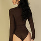 Front Cutout Long Sleeve Bodysuit