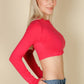 Crew Neck Long Sleeve Cropped Top
