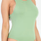 Casual Solid Tank Bodysuit