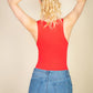 Casual Solid Tank Bodysuit