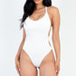 Sexy Solid Color Crisscross Back V-neck Bodysuit