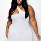Plus Size One Shoulder Bodycon Mini Dress