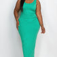 Plus Size Solid Basic Maxi Dress