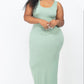 Plus Size Solid Basic Maxi Dress