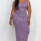 Plus Size Solid Basic Maxi Dress