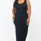 Plus Size Solid Basic Maxi Dress