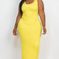 Plus Size Solid Basic Maxi Dress
