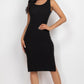 Ribbed Side Slit Tank Midi Dress