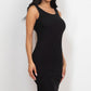 Ribbed Side Slit Tank Midi Dress