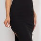 Ribbed Side Slit Tank Midi Dress