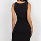 Ribbed Side Slit Tank Midi Dress