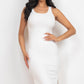 Ribbed Side Slit Tank Midi Dress