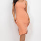 Ribbed Side Slit Tank Midi Dress