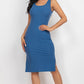 Ribbed Side Slit Tank Midi Dress