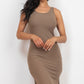 Ribbed Side Slit Tank Midi Dress