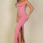 Crisscross Back Split Thigh Maxi Dress