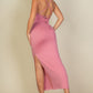 Crisscross Back Split Thigh Maxi Dress