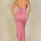 Crisscross Back Split Thigh Maxi Dress