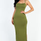 Crisscross Back Split Thigh Maxi Dress