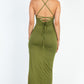 Crisscross Back Split Thigh Maxi Dress