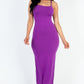 Crisscross Back Split Thigh Maxi Dress