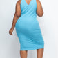 Plus Size Ribbed Sleeveless Bodycon Midi Dress