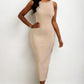 Ribbed Open Back Sleeveless Maxi Dress