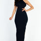 Tie Backless Split Thigh Maxi Dress